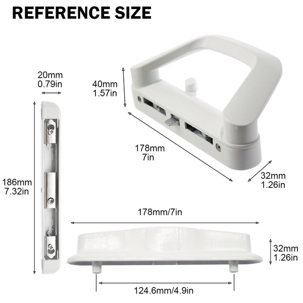 Sliding Patio Door Handle Set Mortise Lock Suitable For Glass White Sliding Door Hardware