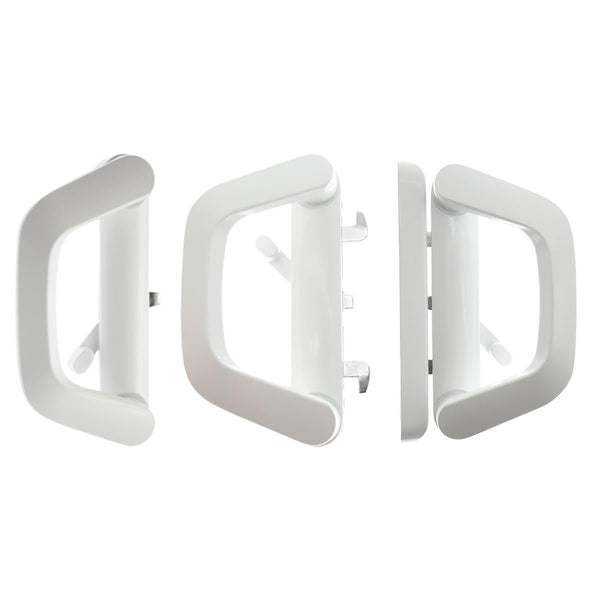 Sliding Patio Door Handle Set Mortise Lock Suitable For Glass White Sliding Door Hardware