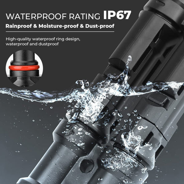 1 Pair 2 To Branch Waterproof Cable Connectors Solar Pv Panel Male & Female Solar Panels & Kits