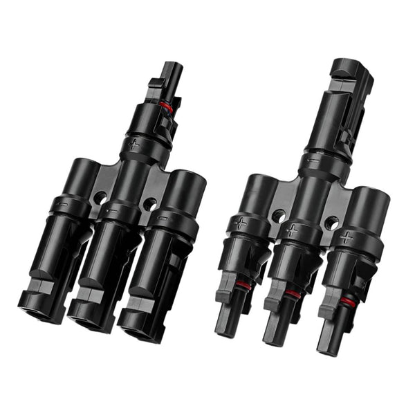 1 Pair 3 To Branch Waterproof Cable Connectors Solar Pv Panel Male & Female Solar Panels & Kits