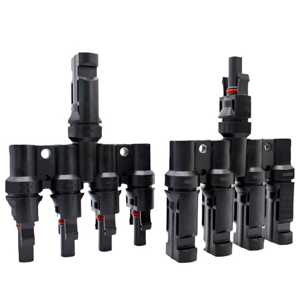 1 Pair 4 To Branch Waterproof Cable Connectors Solar Pv Panel Male & Female Solar Panels & Kits