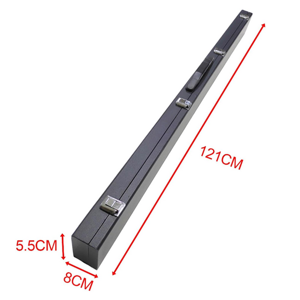 3/4 Jointed 121Cm Billiards Snooker Pool Cue Pu Leather Hard Case Carrying Box Organizing Billiard Cues