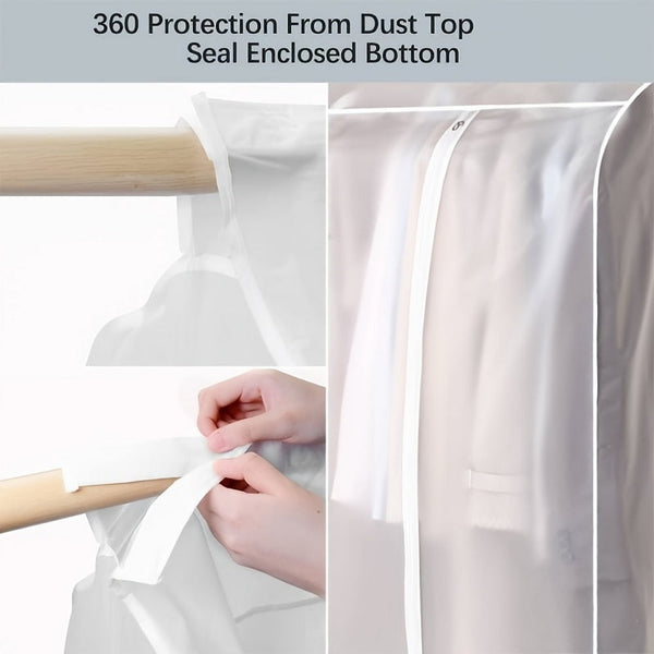 120Cm Clothes Dust Cover Wardrobe Storage Bag For Garments Suits Dresses Coats Closet Organisers