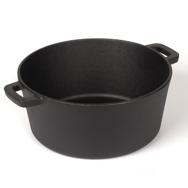 26Cm In 1 Pre Seasoned Cast Iron Dutch Oven & Skillet Set Frying & Grill Pans