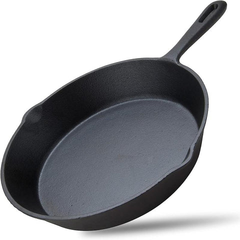 10Inch 26Cm Cast Iron Skillet Cookware Chef Quality Pre Seasoned Pan Pans Frying & Grill Pans