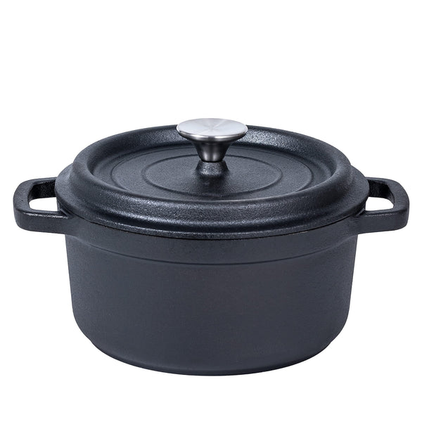 24Cm Pre Seasoned Nonstick Cast Iron Dutch Oven Handles Lid Skillet Cookware Braising Pot Pan Casserole Casserole Pans