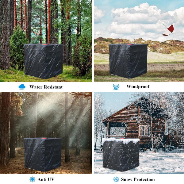 1000L 275 Gallon 420D Ibc Tote Water Tank Cover Sunshade Waterproof Protective Covers Other Watering Equipment
