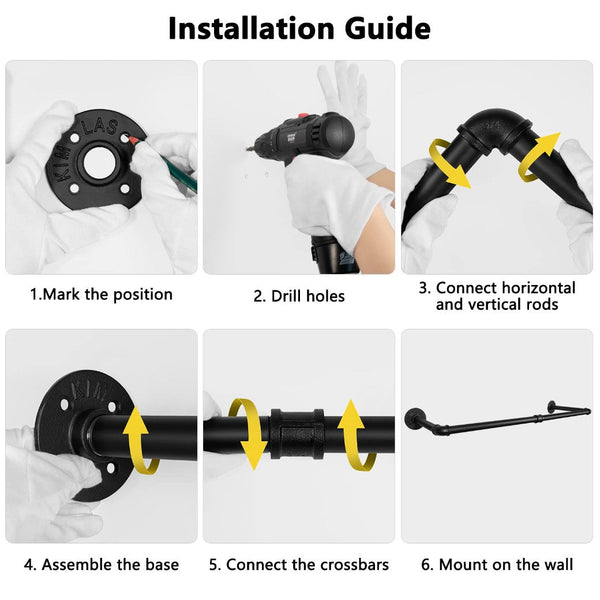 97Cm Clothing Racks For Hanging Clothes Garment Pipe Drying Clothes Hangers