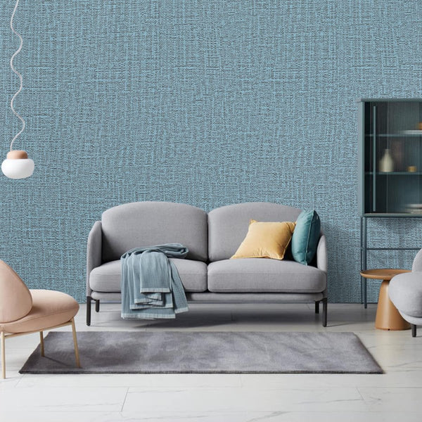 61Cm X 10M Green Wallpaper Decor Faux Grasscloth Paper Self Adhesive Removable Blue Wallpaper Rolls & Sheets