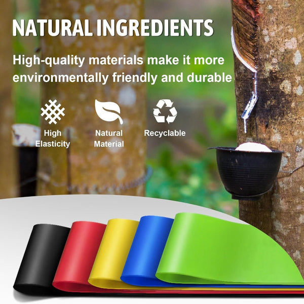 5 Pcs Resistance Bands Exercise Set Workout Leg Yoga Resistance Trainers