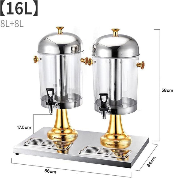 16L Commercial Restaurant Buffet Beverage Juice Dispenser Drink Container Gold Dispensers