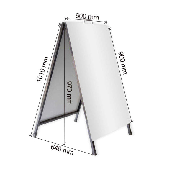 Black Powder Coated Steel A Board Sign 60X90cm Restaurant Signs