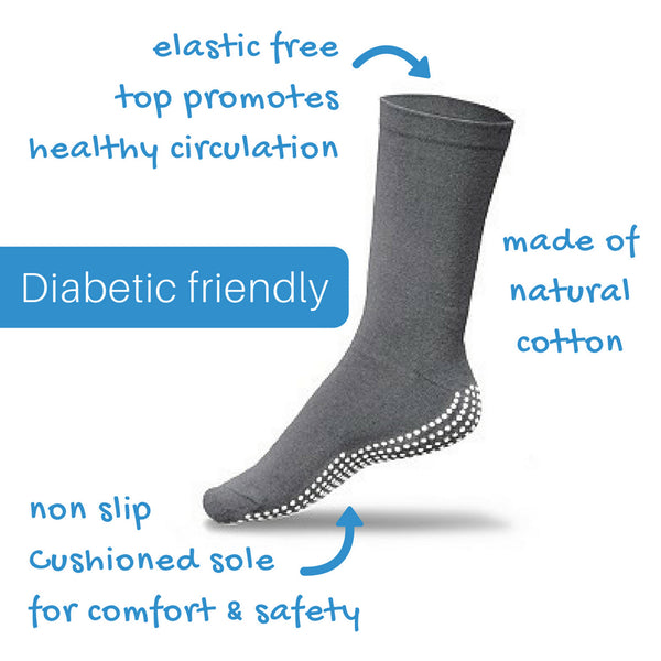 Gripperz Circulation Non Slip Diabetic Safe Large / Rainbow Socks