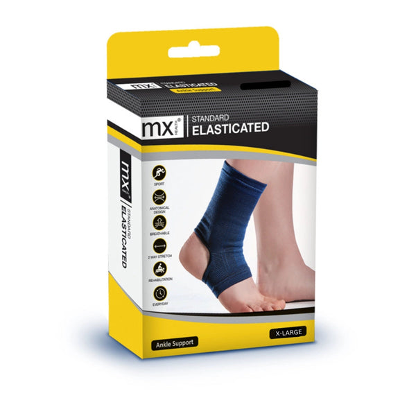 Mx Health Elasticated Ankle Support Extra Large Orthotics Braces & Sleeves