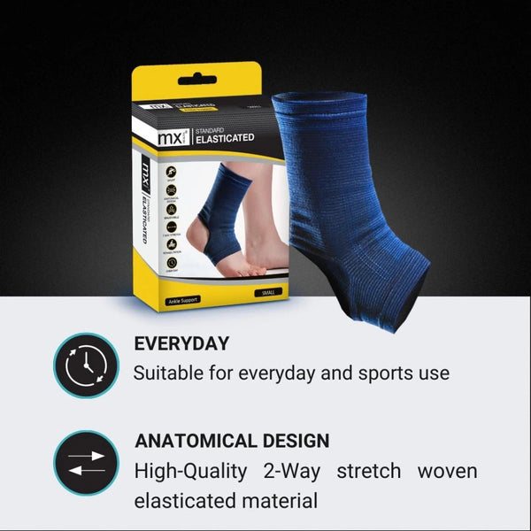 Mx Health Elasticated Ankle Support Extra Large Orthotics Braces & Sleeves