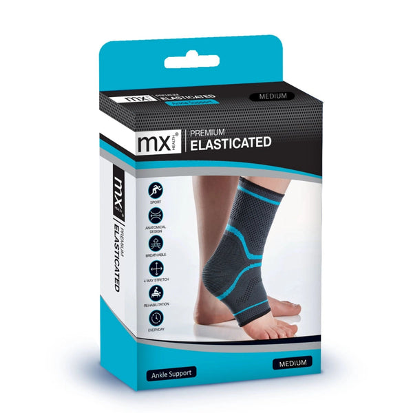 Mx Health Premium Elasticated Ankle Support Extra Large Orthotics Braces & Sleeves