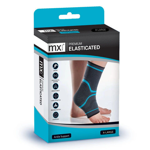 Mx Health Premium Elasticated Ankle Support Extra Large Orthotics Braces & Sleeves