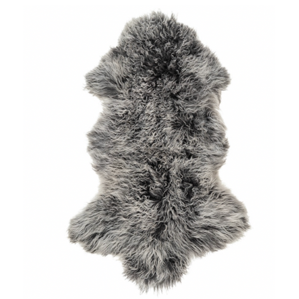 Interior Ave Mongolian Fur Throw 90Cm Charcoal Snow Throws & Afghans