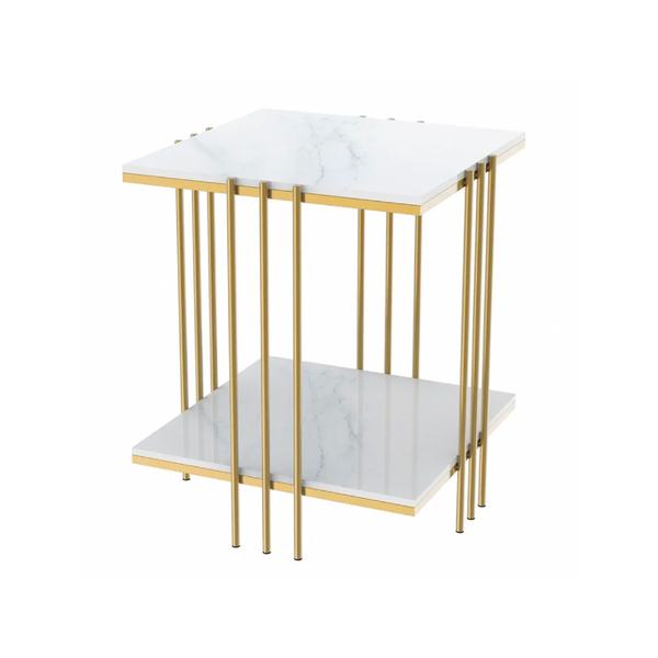 Interior Ave Milano Gold Square Side Table Side Tables