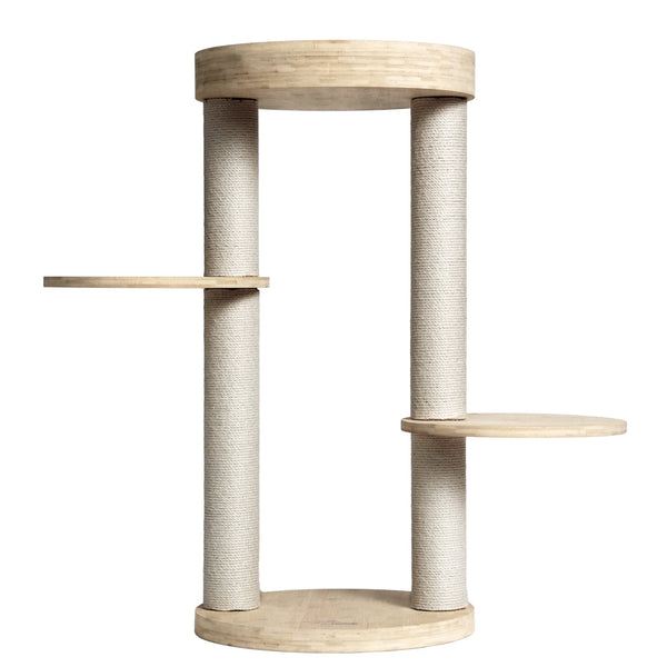 Whisker Wonderland 1 Sets Of Premium Eco Bamboo Cat Tree Small Natural Structure Safe & Stable Multi Functional Furniture Climbing Scratching Furnitur