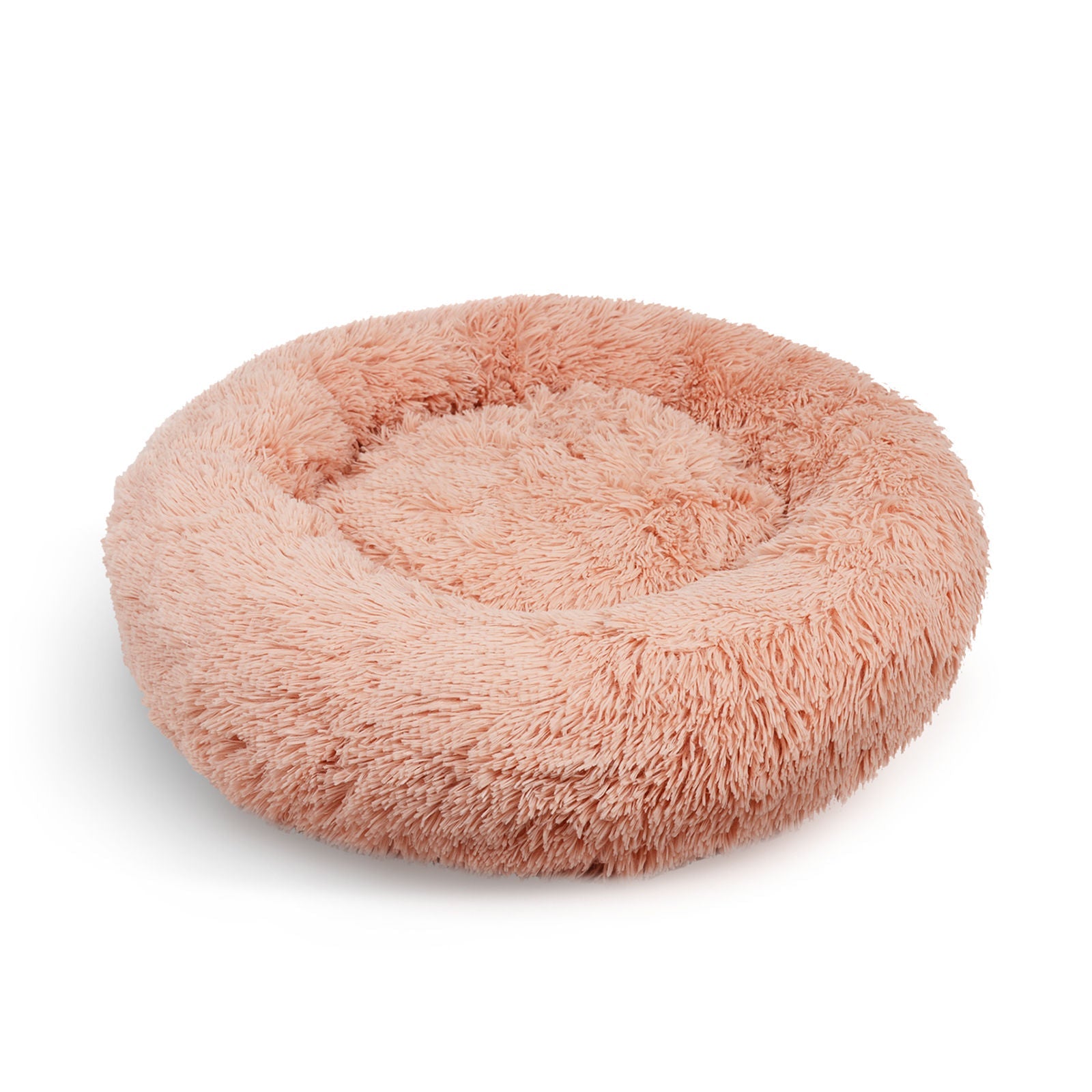 Pet Dog Warm Plush Round Comfortable Nest Comfy Sleep Kennel Pink Xl 100 Pet Beds