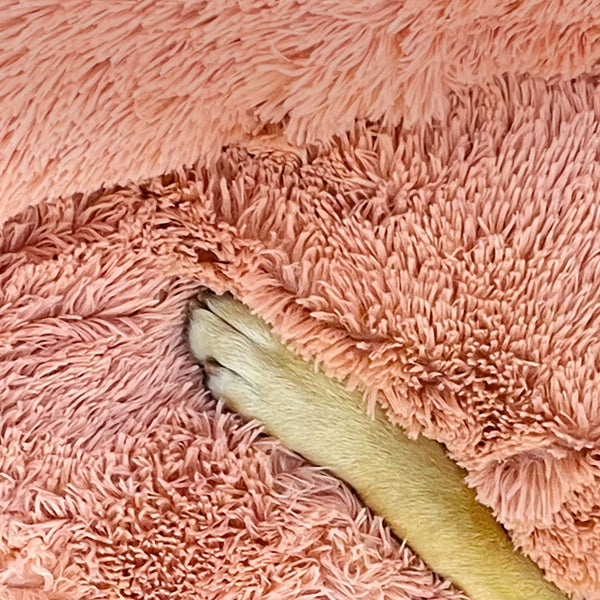 Pawfriends Pet Dog Bedding Warm Plush Round Comfortable Nest Comfy Sleep Kennel Pink Xxl Pet Beds