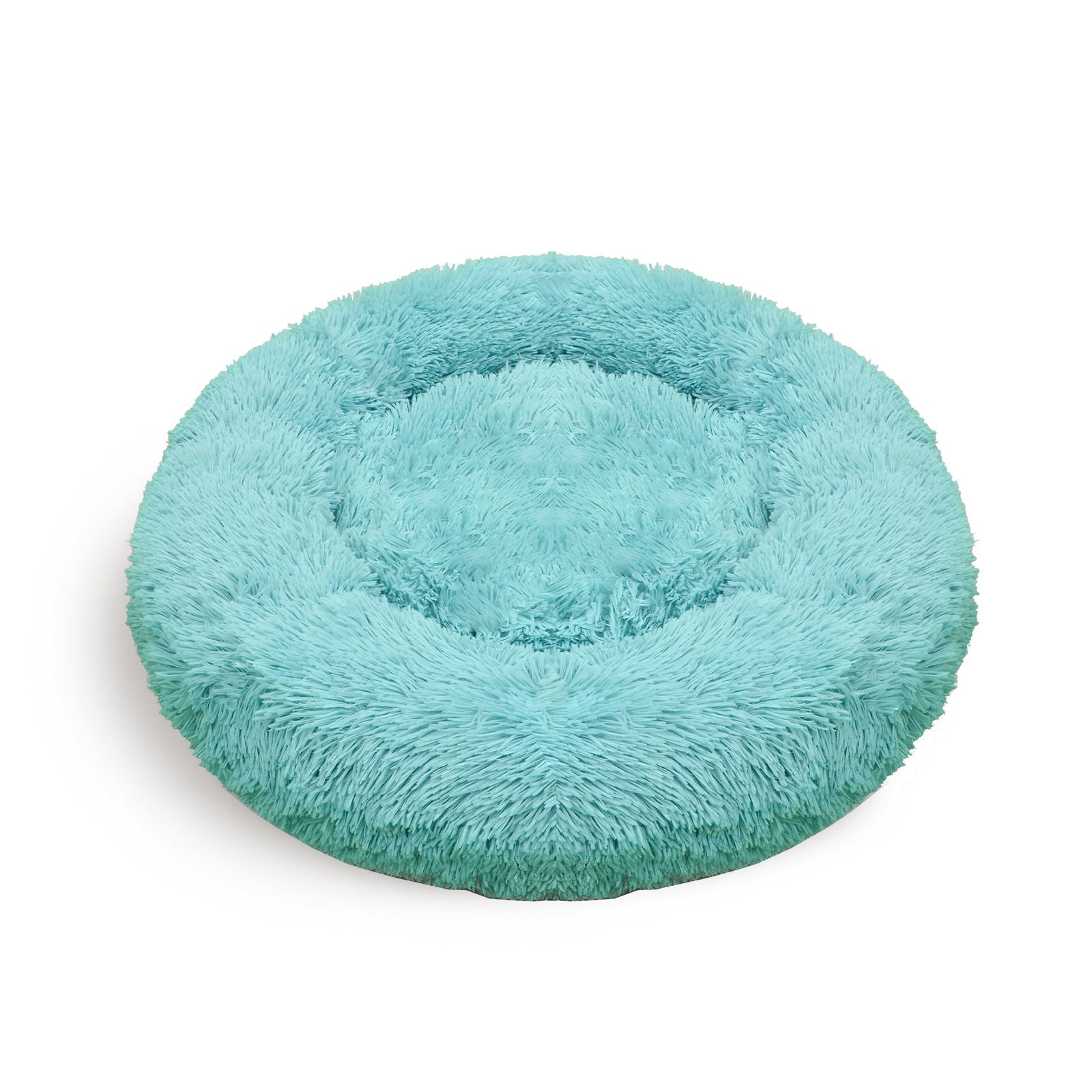 Pet Dog Warm Plush Round Comfortable Nest Comfy Sleeping Kennel Green Large 90Cm Pet Beds
