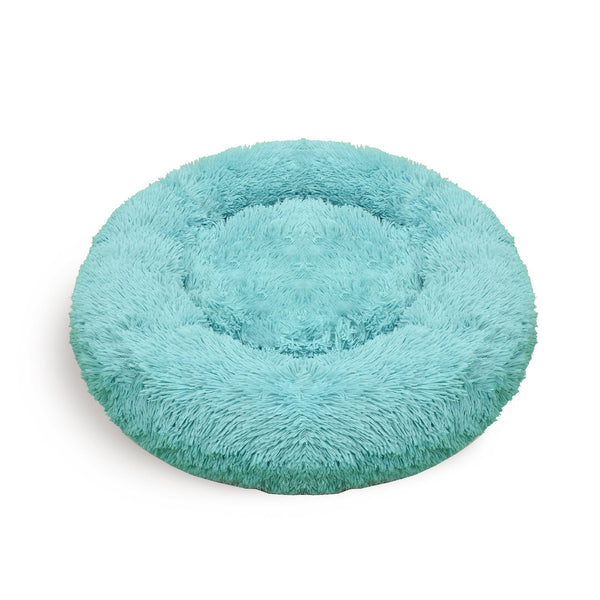 Pet Dog Warm Plush Round Comfortable Nest Comfy Sleep Kennel Green 100Cm Pet Beds