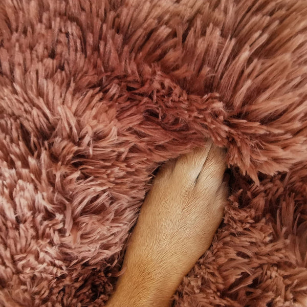 Pawfriends Dog Cat Pet Calming Bed Warm Soft Plush Round Nest Comfy Sleeping Kennel Cave 70 Pet Beds