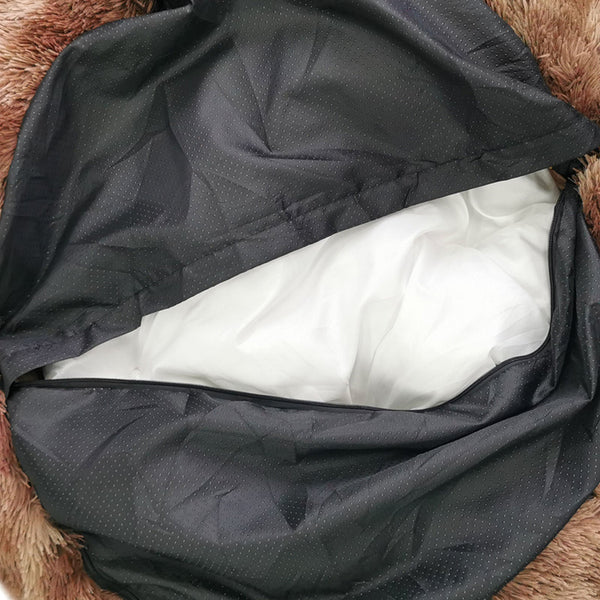 Pawfriends Dog Cat Pet Calming Bed Warm Soft Plush Round Nest Comfy Sleeping Cave 120Cm Pet Beds