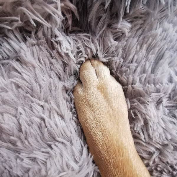 Pawfriends Dog Cat Pet Calming Bed Washable Zipper Cover Warm Soft Plush Round Sleeping 100 Pet Beds