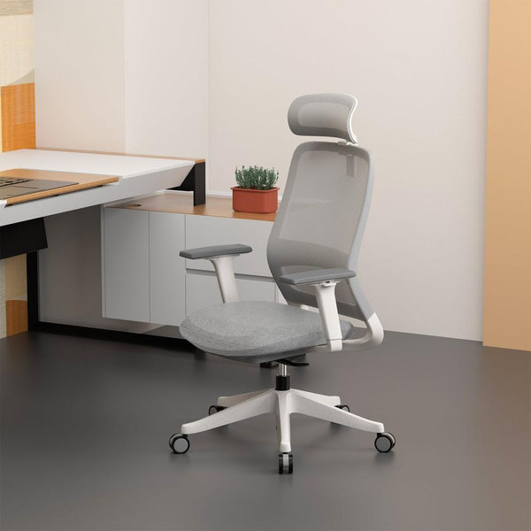 Carlie High Back Molded Foam Seat Ergonomic Office Chair In Grey Office Chairs