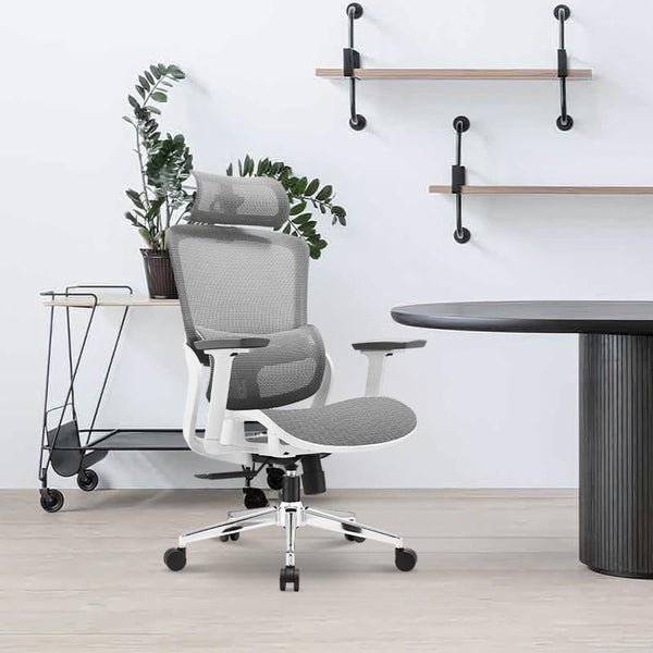 Elena High Back Full Mesh Ergonomic Office Chair In Grey Office Chairs