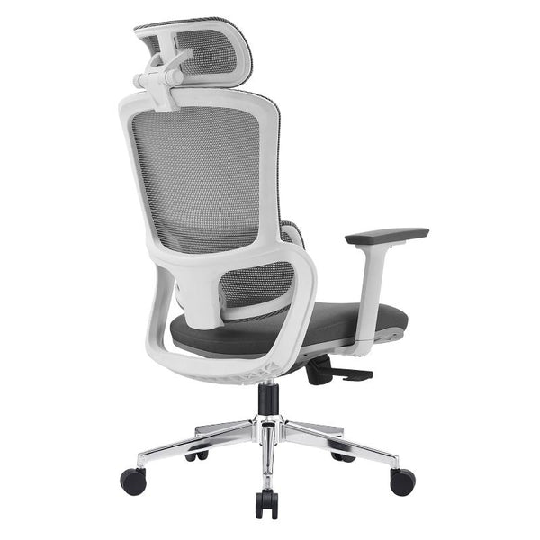 Elena High Back Fabric Seat Ergonomic Office Chair In Grey Office Chairs
