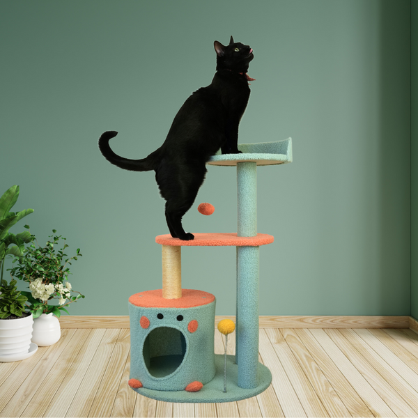 Petwiz 85Cm Vivid Cat Tree Scratching Post Pole Furniture & Scratchers