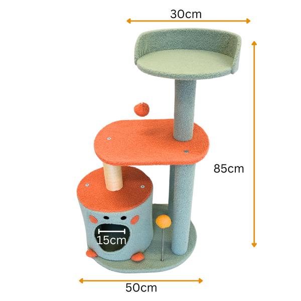 Petwiz 85Cm Vivid Cat Tree Scratching Post Pole Furniture & Scratchers