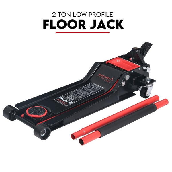 Fiernero 2 Ton Low Profile Trolley Jack Hydraulic Floor Car Lifter Dual Pump 70 610Mm Jacks & Jack Stands