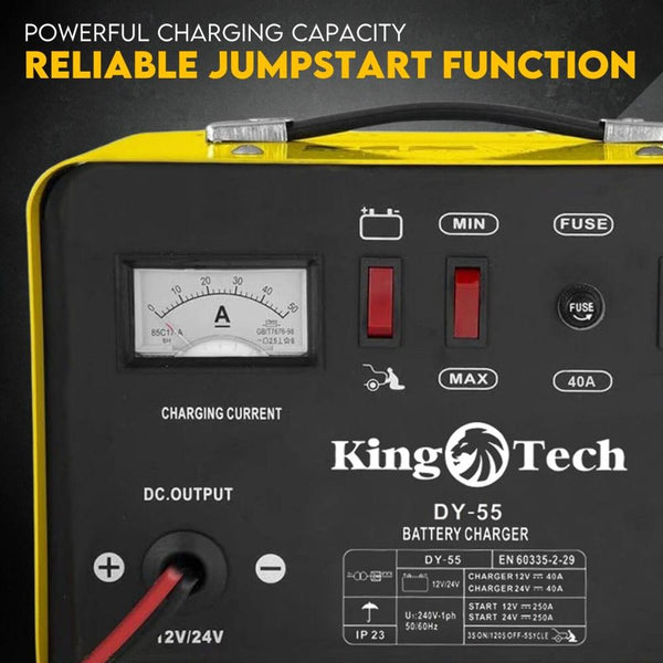 Kingtech 2In1 Battery Charger Jump Starter New Dual Heavy Duty Car 40Amp Jump Starters