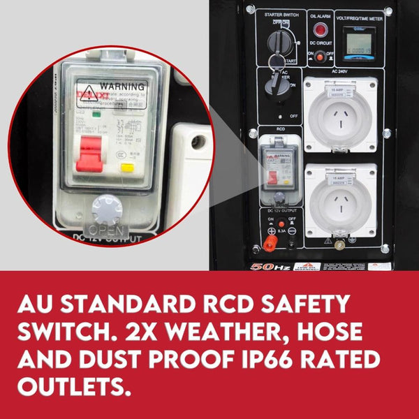 Kingtech 8.4Kw Max 6Kw Rated Diesel Generator Single Phase Generators