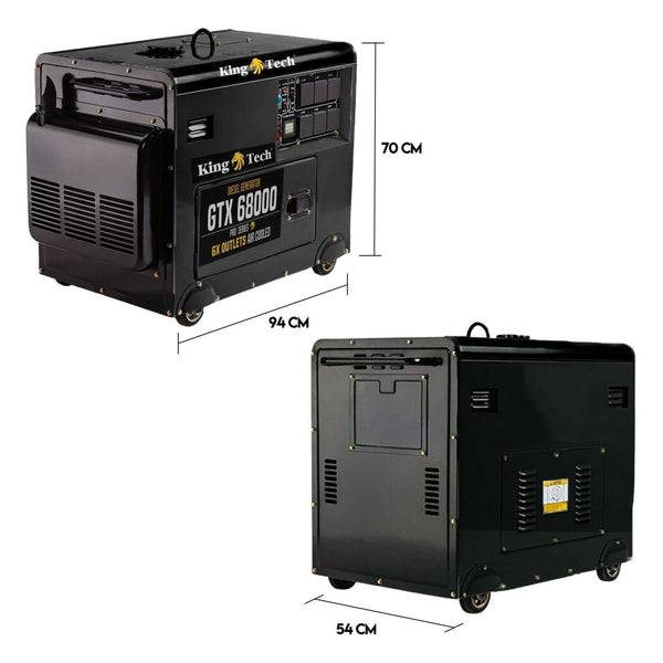 Diesel Generator Single Phase 8.4Kw Rated 6Kw 13Hp Portable Generators