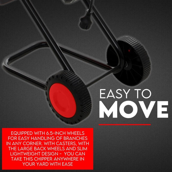 King Tech 2500W Electric Garden Mulcher Shredder Portable Wood Chipper On Wheels W/ Bag Chippers Shredders Mulchers