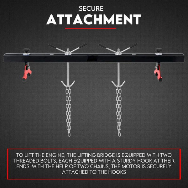 Fiernero Engine Support Bar Load Leveler 1100 Lbs Transmission W/ Dual Hook Other Shop Equipment