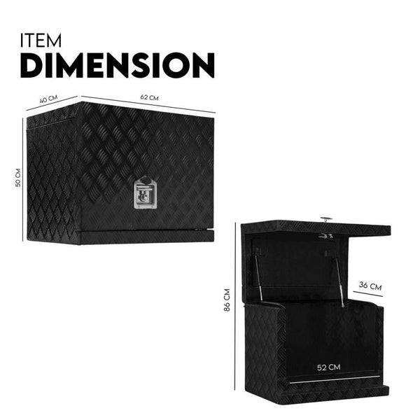 Robusto Aluminium Toolbox Ute Box Generator Trailer Canopy 620X400x500 Tool Storage Organisers