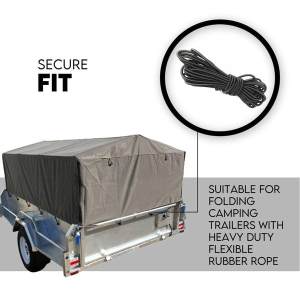 Tradesman 6X4 Trailer Cage Canvas Cover (600Mm) Heavy Duty Best Quality Waterproof Trailer Parts