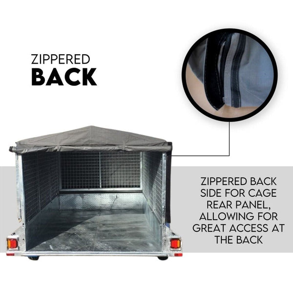 Tradesman Box Cage Trailer Cover Canvas Tarp For 7X4 Ft 600Mm High Trailer Parts