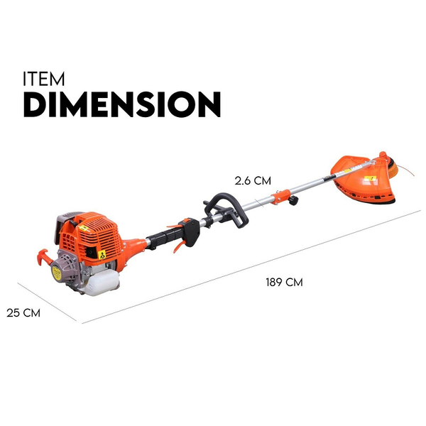King Tech 4 Stroke Whipper Snipper Straight Shaft Line Trimmer 31Cc Pole Brush Cutter String Trimmers