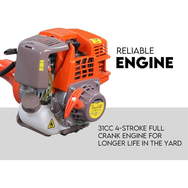 King Tech 4 Stroke Whipper Snipper Straight Shaft Line Trimmer 31Cc Pole Brush Cutter String Trimmers