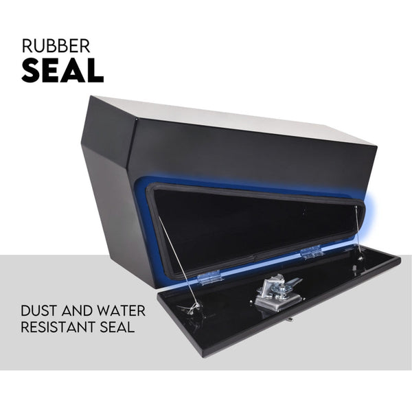 Under Tray Tool Box Underbody Pair Set 750Mm Black Steel Tool Boxes