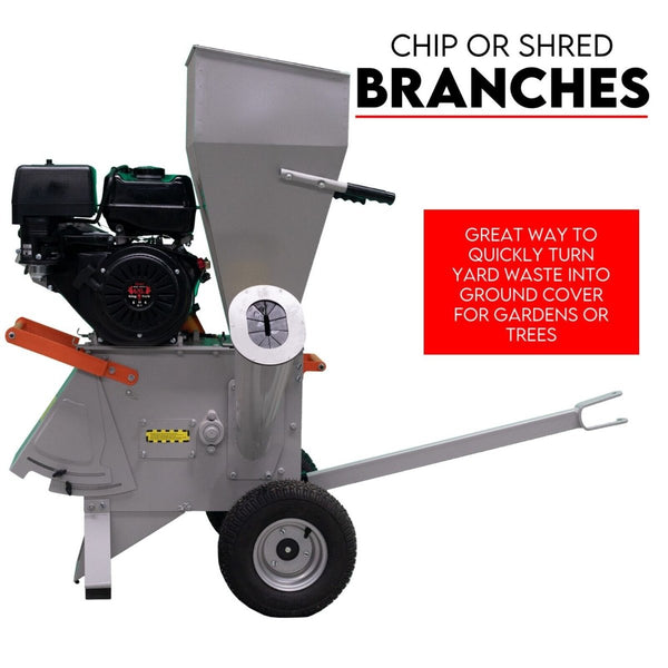 King Tech 15Hp Engine Wood Chipper Garden Mulcher Shredder Tree Branch Chippers Shredders Mulchers