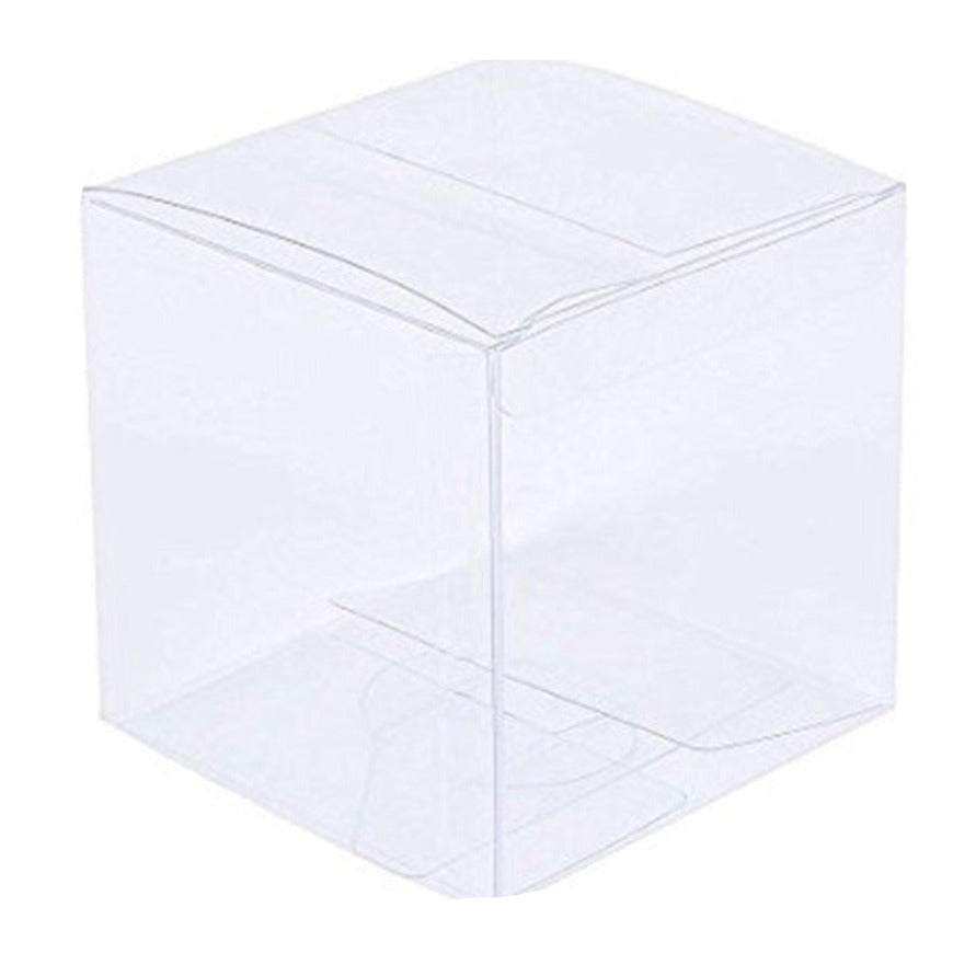 10 Pack Of 5Cm Clear Pvc Plastic Folding Packaging Small Rectangle/Square Boxes For Wedding Jewelry Gift Party Favor Model Candy Chocolate Soap Favour